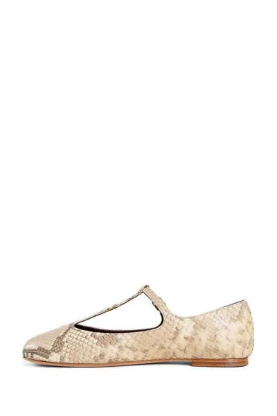 Shop Chloé Ballerinas In Beige