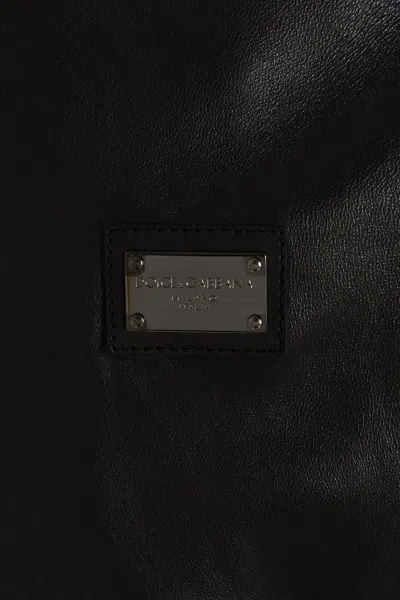 Dolce & Gabbana Hooded Jacket With Elastic Cuffs And Hem In Black