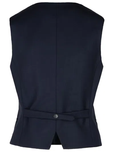 Shop P.a.r.o.s.h . 'liliux' Blue Virgin Wool Blend Vest