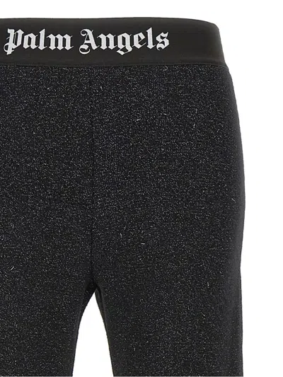 Palm Angels Classic Logo Flared Pants In Black