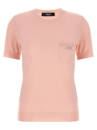 Shop Versace 'medusa '95' Sweater In Pink