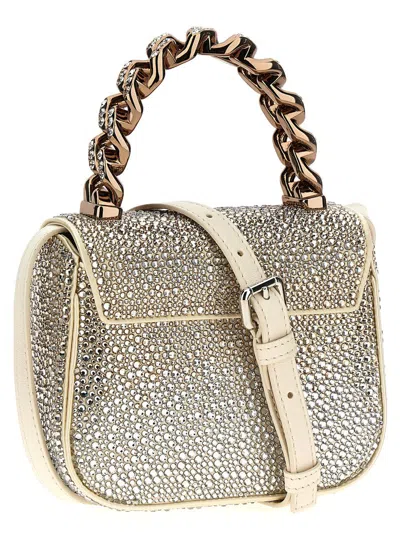 Shop Versace 'medusa' Mini Handbag In Beige