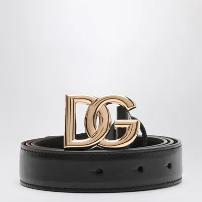 Shop Dolce & Gabbana Dolce&gabbana Logo Buckle Belt In Black