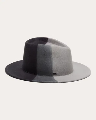 Eugenia Kim Blaine Color Block Wool Fedora In Gray/charcoal