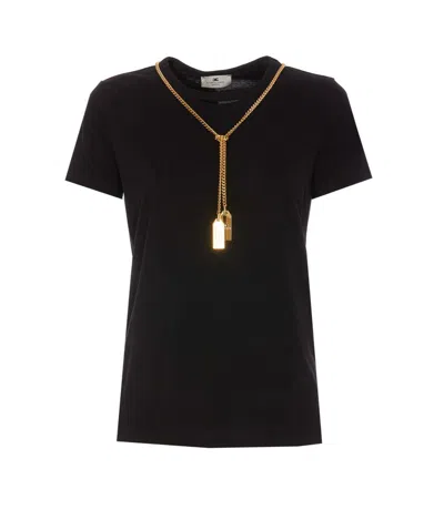 Shop Elisabetta Franchi T-shirts And Polos In Black