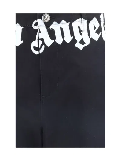 Shop Palm Angels Pants In Black Off White