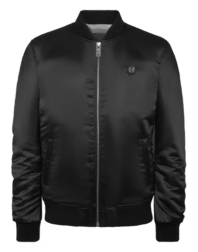 Philipp Plein Skull-print Bomber Jacket In Black