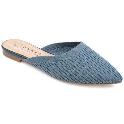 Journee Collection Women's Aniee Mule Flats In Blue