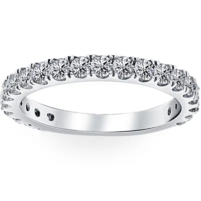 Pompeii3 1 Ct Diamond Wedding Ring 14k White Gold Womens Anniversary Stackable Jewelry In Multi