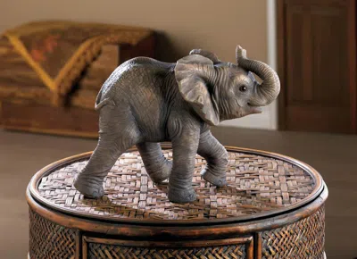 Actifo Realistic Happy Elephant Figurine - Multicolor