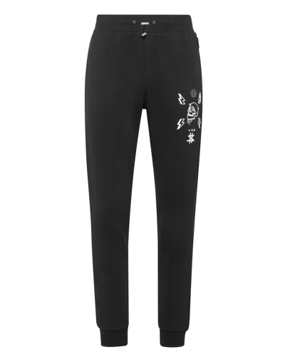 Philipp Plein Hexagon Tapered Track Pants In Black