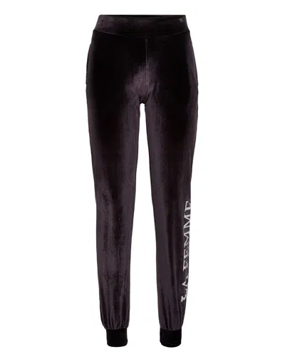 Philipp Plein Jogging Trousers Crystal Plein In Black