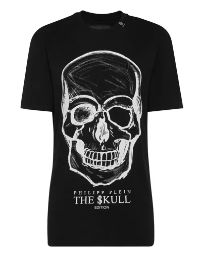 Philipp Plein Skull-print Cotton T-shirt In Black