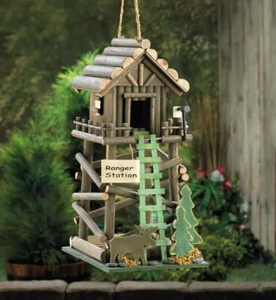 Actifo Wood Ranger Station Bird House - Multicolor