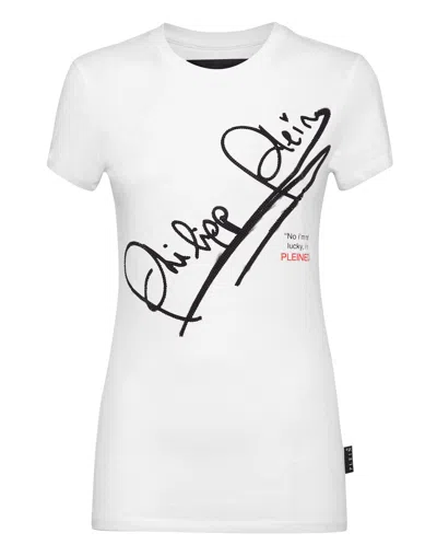 Philipp Plein Ss Signature Cotton T-shirt In White