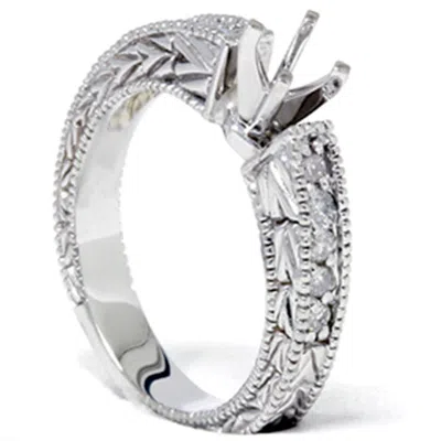 Pompeii3 1/4ct Diamond Engagement Antique Like Ring Setting 14k In Multi
