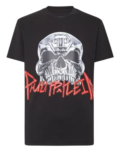 Philipp Plein Skull-print Short-sleeve T-shirt In Black