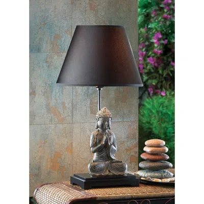 Actifo Dark Shade Buddha Table Lamp - Black