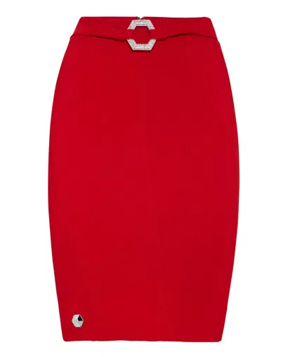 Philipp Plein Short Skirt Elegant In Red