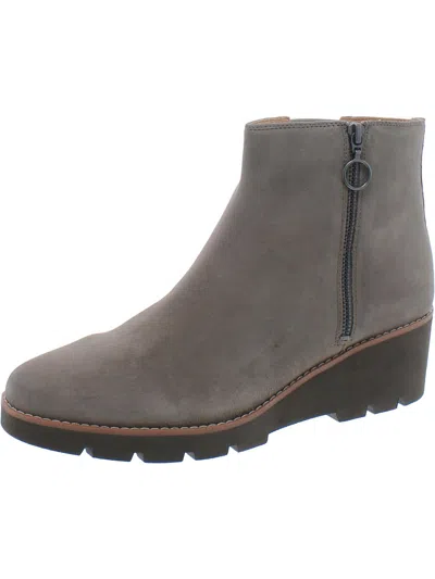 Vionic Hazal Womens Suede Wedge Booties In Multi