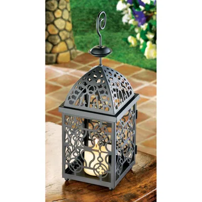 Actifo Birdcage Candle Lantern 14" - Dark Brown
