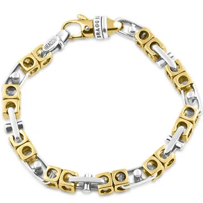 Shop Pompeii3 Men's Link 14k Gold (48gram) Or Platinum (78gram) 6.5mm Bracelet 8.5" In Silver