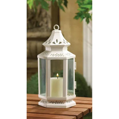 Actifo Victorian Style Candle Lantern White 8" - White