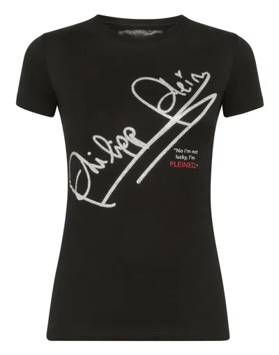 PHILIPP PLEIN T-SHIRT ROUND NECK SS SIGNATURE 