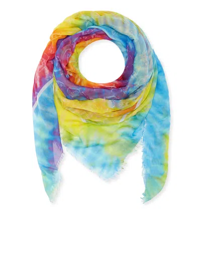 Philipp Plein Shawl 140x140 Tie Dye In Multi