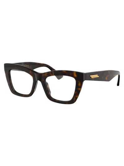 Shop Bottega Veneta Optical In 002 Havana Havana Transparent