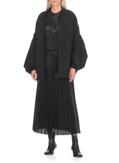 Junya Watanabe Women's Open-knit Crewneck T-shirt In Black