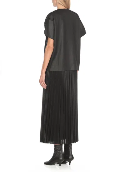 Junya Watanabe Women's Open-knit Crewneck T-shirt In Black