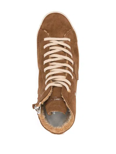 PHILIPPE MODEL PHILIPPE MODEL PRSX HIGH-TOP SNEAKERS IN SUEDE LEATHER 