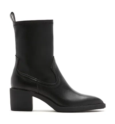 La Canadienne Parks Leather Bootie Shoes In Black In Black