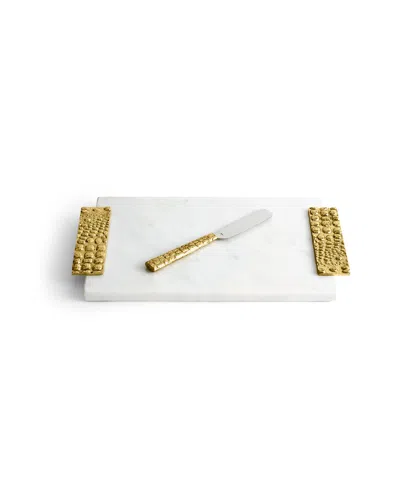 Michael Aram Safari Small Cheeseboard & Knife In White