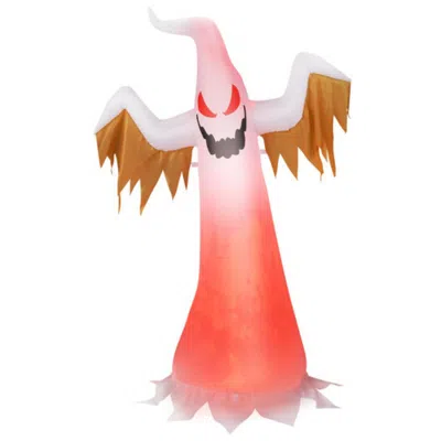 Hivvago 6 Feet Halloween Inflatable Ghost Quick Blow Up Halloween Dãcor With Led Lights