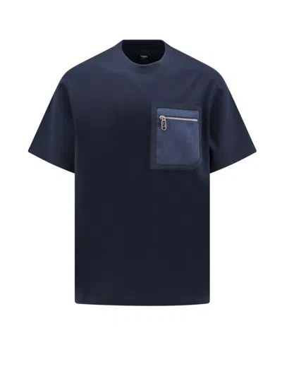 Shop Fendi Cotton T-shirt With Ff Detail