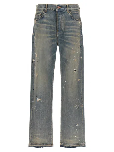 Shop Amiri Painter Straight Jeans In Light Blue