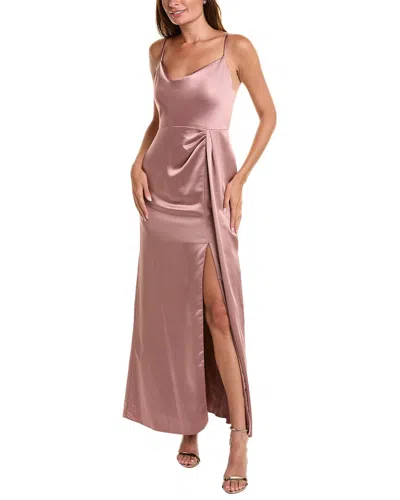 The Dessy Group Dessy Collection Cowl Neck Maxi Dress In Gold