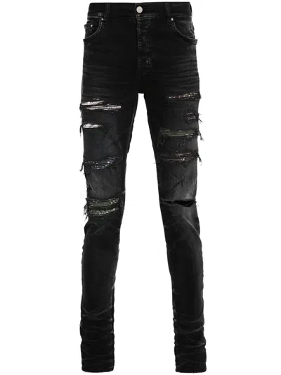 Shop Amiri Jeans In Faded Black