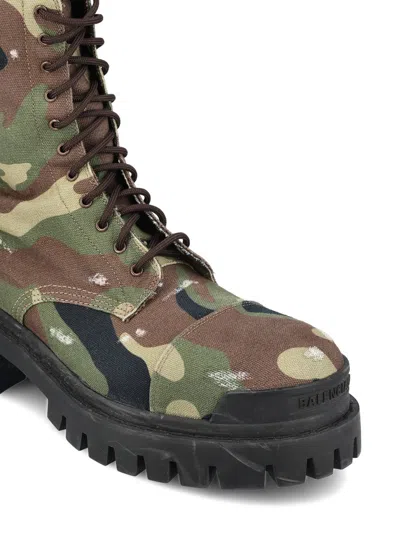 Shop Balenciaga Boots In Dark Camo