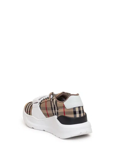 Shop Burberry Sneaker Check In Beige