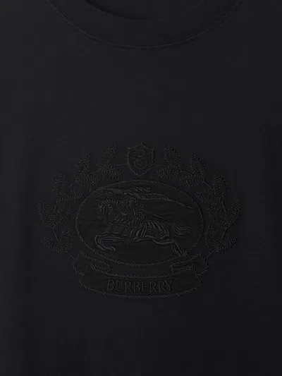 Shop Burberry T-shirts And Polos In Black