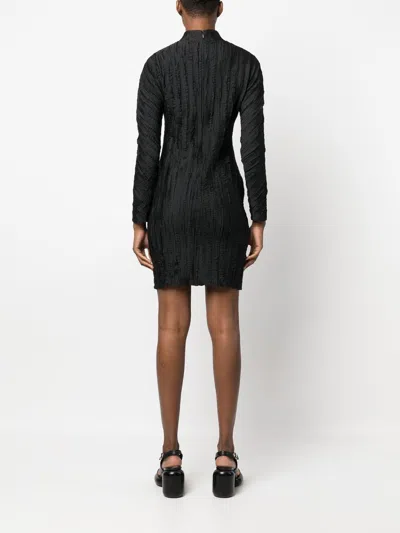 Rodebjer Crease-effect Mock Neck Dress