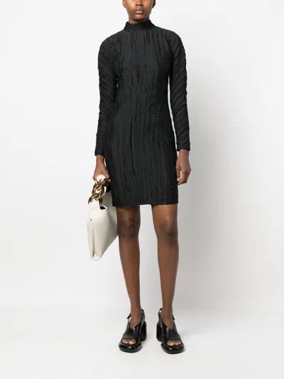 Rodebjer Crease-effect Mock Neck Dress