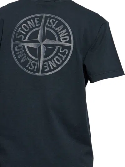 Shop Stone Island T-shirts And Polos In Blue