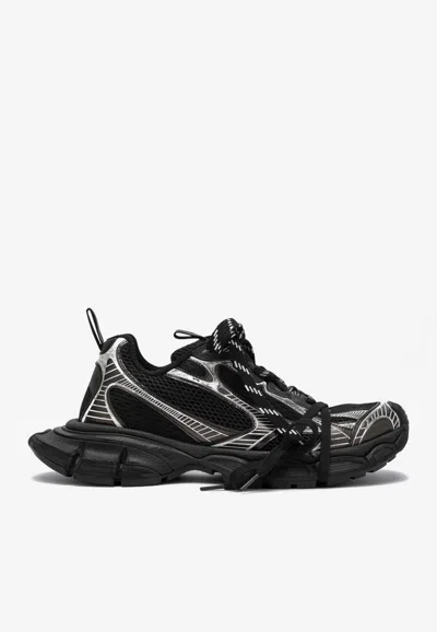 Shop Balenciaga 3xl Logo-embossed Low-top Sneakers In Black