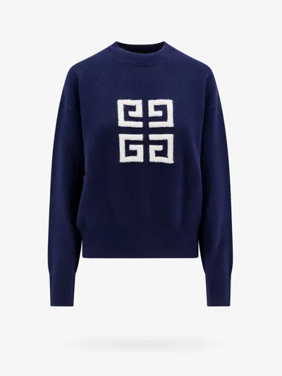 Shop Givenchy Woman  Woman Blue Knitwear