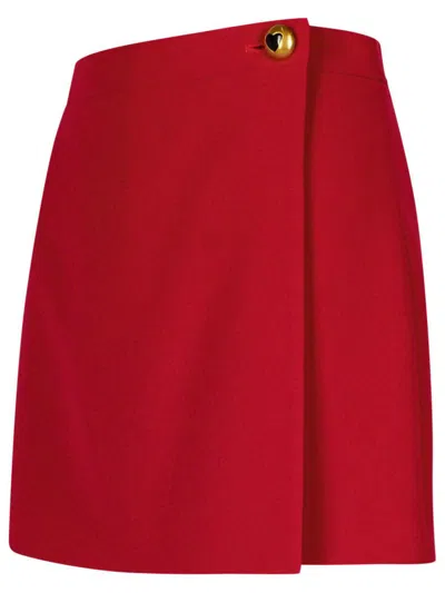 Moschino Burgundy Polyester Blend Shorts In Bordeaux