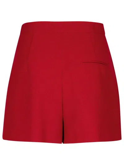 Moschino Burgundy Polyester Blend Shorts In Bordeaux